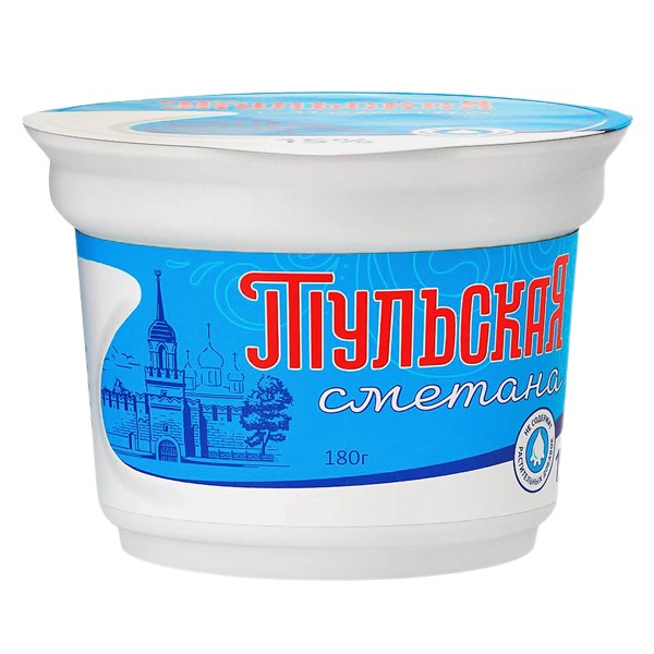 Сметана Тульская 15% 180 г — оптом