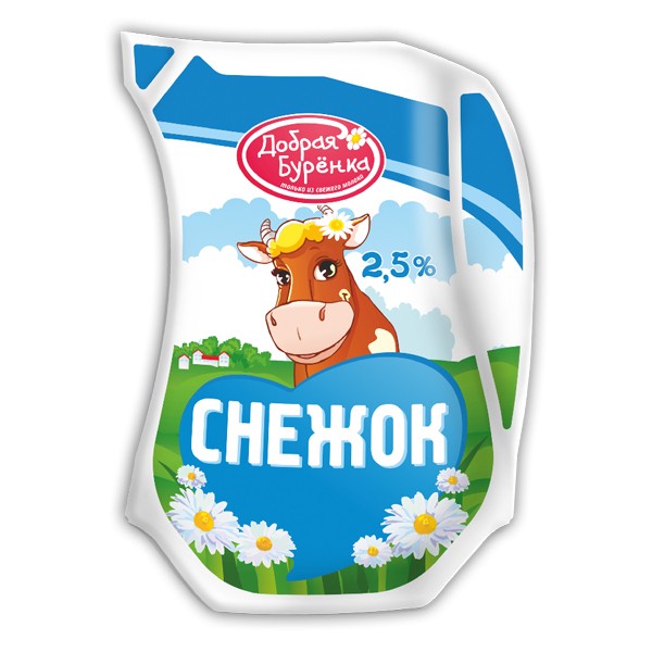 Снежок Добрая Бурёнка 2,5% 900 г — оптом