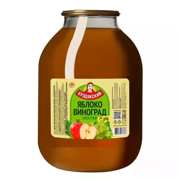 Нектар осветлённый яблоко виноград БКК 3 л — оптом