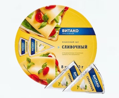 Сыр плавленый «Витако» сливочный 140 г (8 порций) оптом — официальный дистрибьютор