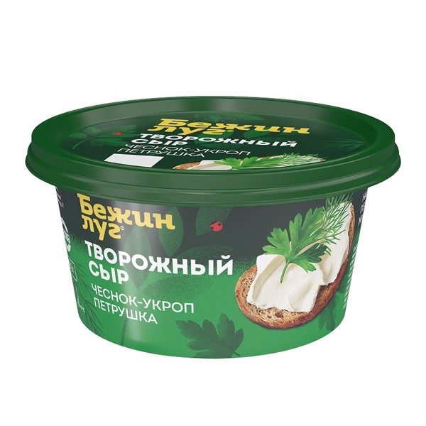 Сыр творожный сливочный с зеленью Бежин луг 21,2% 150 г — оптом