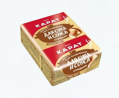 Сыр плавленый «Карат» с грибами для супа и соуса 90 г ГОСТ оптом