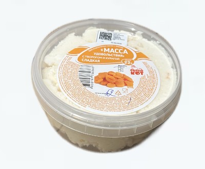 Крем творожный «Масса удовольствия» с курагой 22%, ведро 500 г — оптом