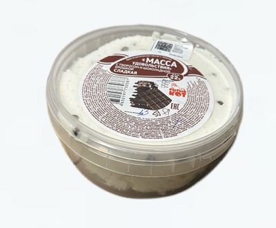 Крем творожный «Масса удовольствия» с шоколадной крошкой 22%, ведро 500 г — оптом